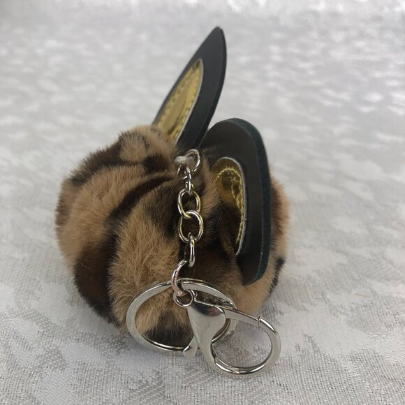 Rosetti Leopard and Black Multi-Pocket Small Purse with Pom-Pom Cat Keychain - Picture 5 of 12